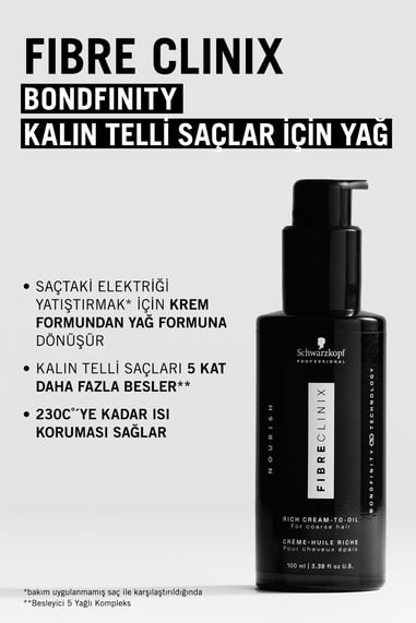 Fibre Clinix Bağ Güçlendirici Yağ - Kalın Telli Saçlar İçin 100ml küçük görsel 2