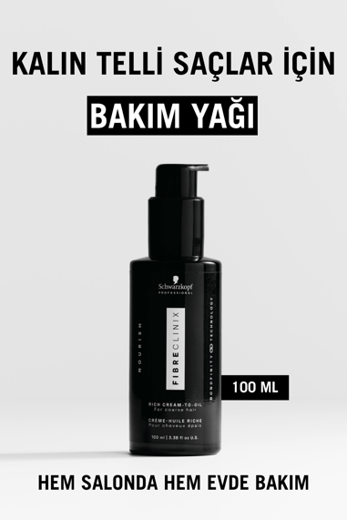 Fibre Clinix Kalın Telli Saçlar İçin Bakım Yağı 100ml küçük görsel 2