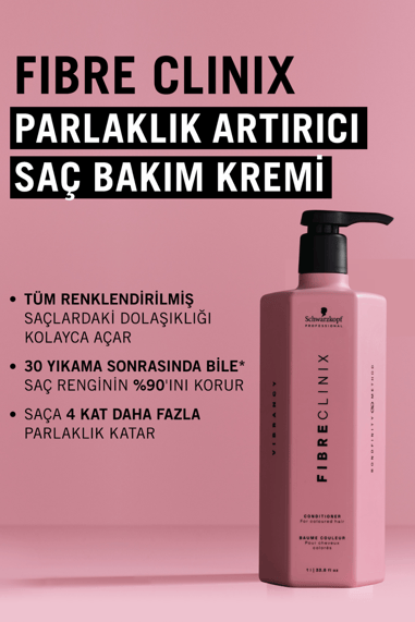 Fibre Clinix Renklendirilmiş Saçlar İçin Parlaklık Veren Saç Kremi 1000ml küçük görsel 8
