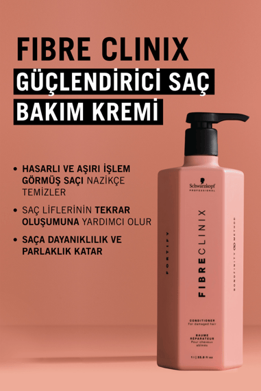 Fibre Clinix Yıpranmış ve İşlem Görmüş Saçlar İçin Güçlendirici Şampuan 1000ml küçük görsel 5